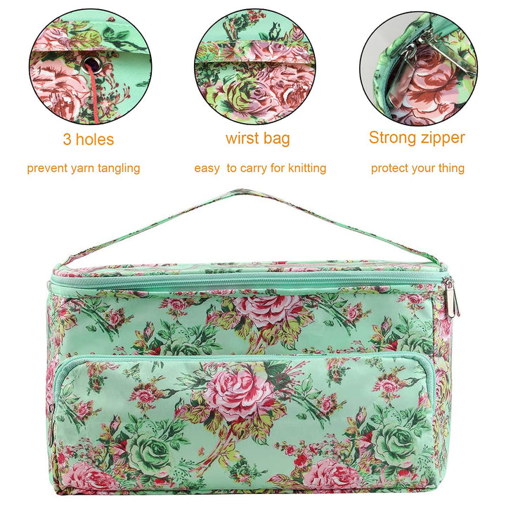 Weabetfu Knitting Bag Large Size,Yarn Storage Organizer