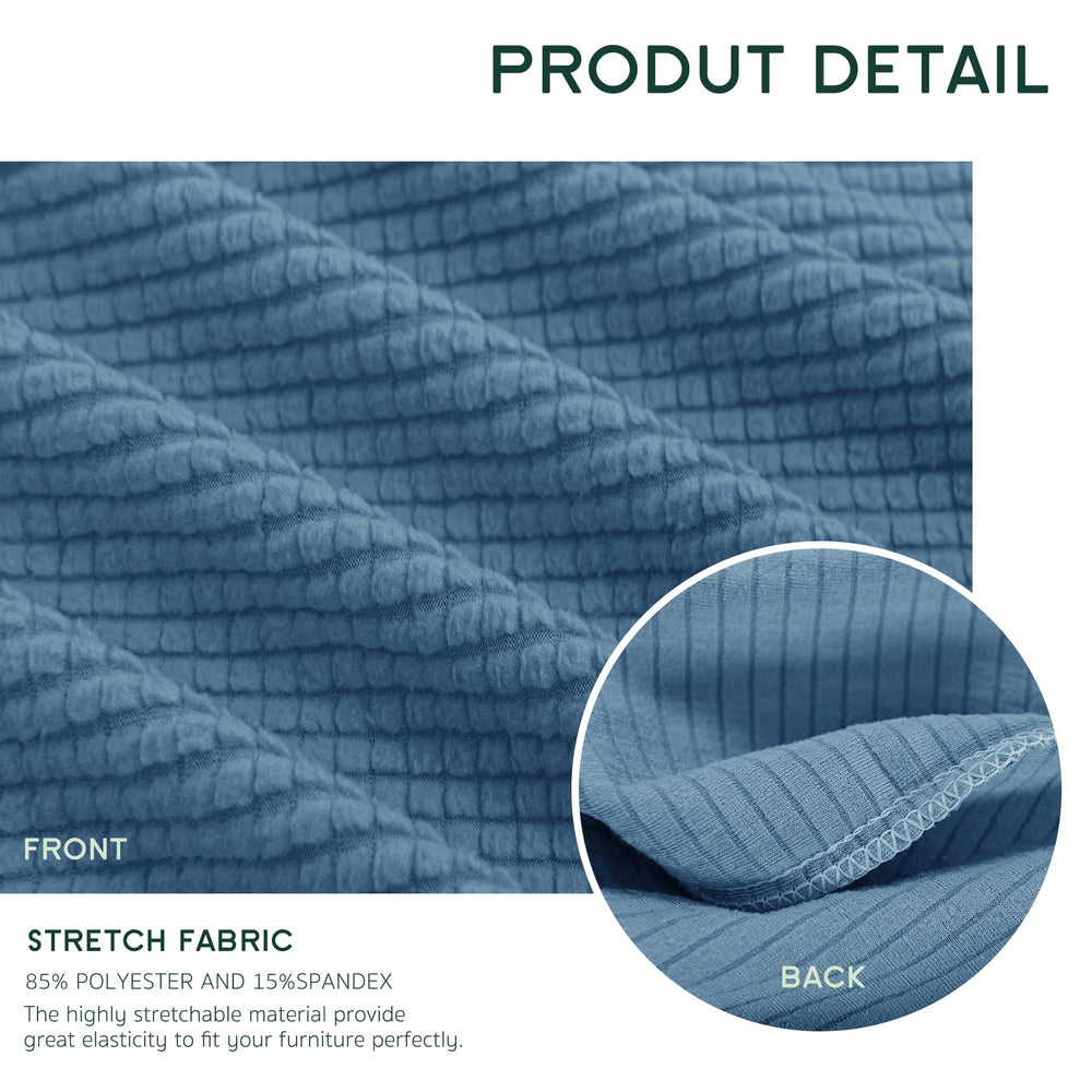 Stretch Couch Cushion Slipcovers Reversible Cushion Protector Slipcovers Sofa Cushion Protector Covers(Denim Blue, Small)