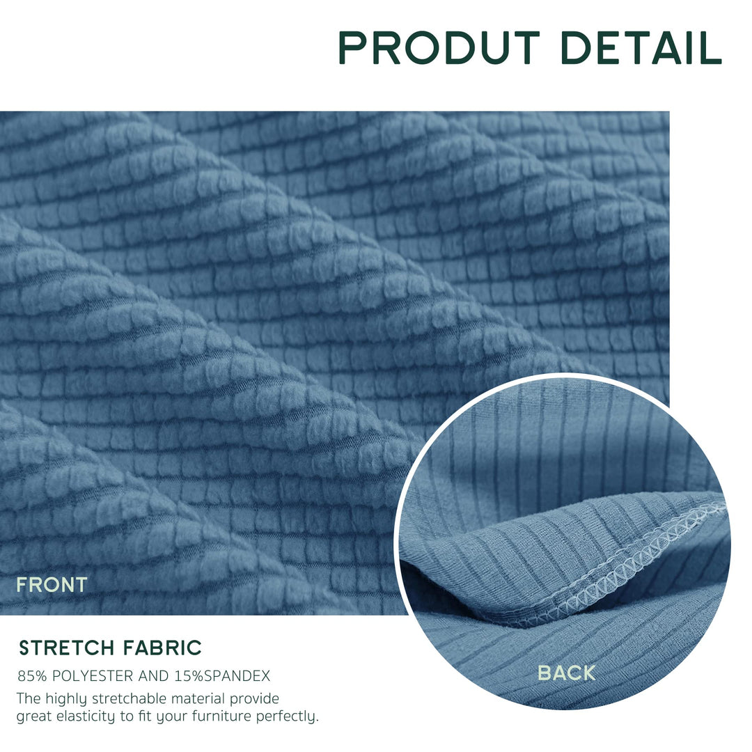 Stretch Couch Cushion Slipcovers Reversible Cushion Protector Slipcovers Sofa Cushion Protector Covers(Denim Blue, Small)