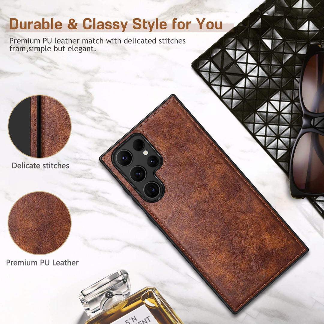 LOHASIC for Galaxy S23 Ultra Case, Premium Leather Luxu