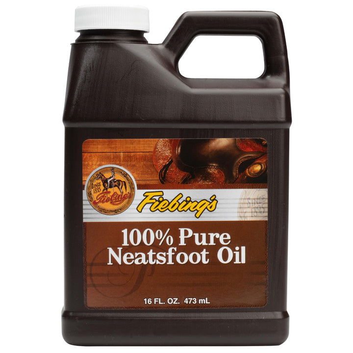 Fiebing's 100% Pure Neatsfoot Oil 16 oz - Leather Conditioner & Preservative with All Natural Animal Oil - Waterproof, Soften, Restore, & Strengthen Leathercraft Shoe, Boot, Belt, Saddle, Couch, Purse