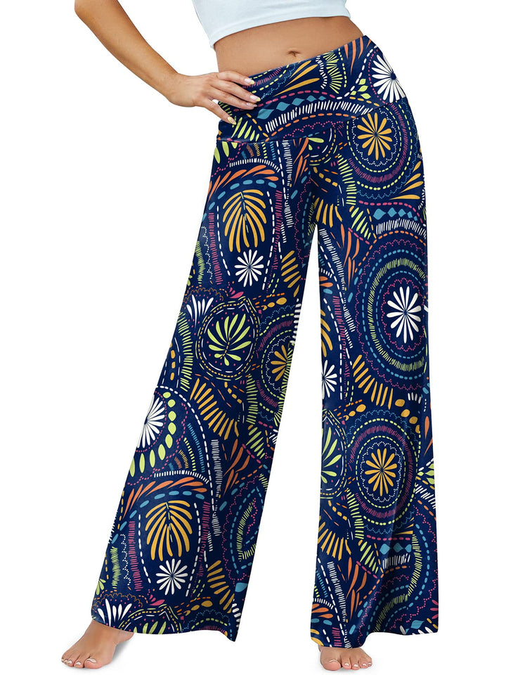 Women&#39;s Stretchy Wide Leg Palazzo Lounge Pants Casual Comfy High Waist Palazzo Pants