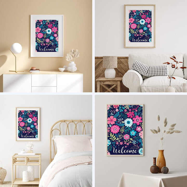 NAIMOER Flowers Diamond Art Kits for Adults Beginner, F