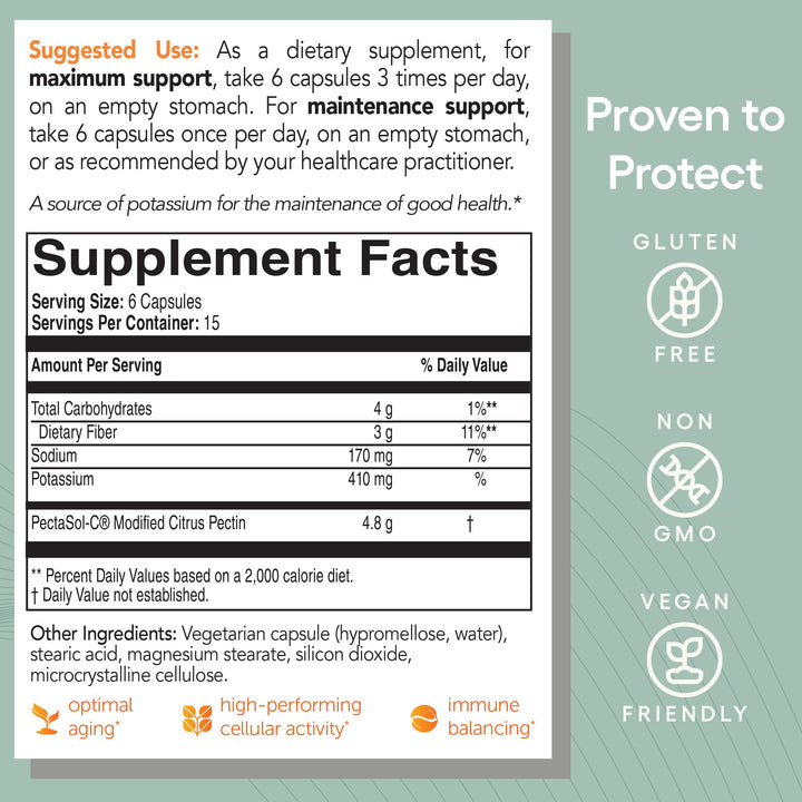 ecoNugenics PectaSol-C 90 Modified Citrus Pectin Capsules (PECT90) (90 capsules)