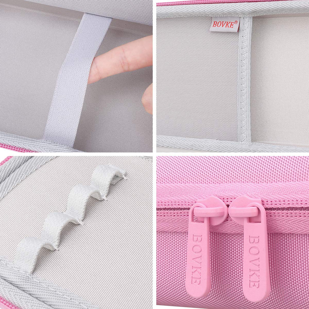 Hard Stethoscope Case for 3M Littmann Classic III, Lightweight II S.E, Cardiology IV Diagnostic, MDF Acoustica Deluxe Stethoscopes - Extra Room for Taylor Percussion Hammer and Penlights, Pink