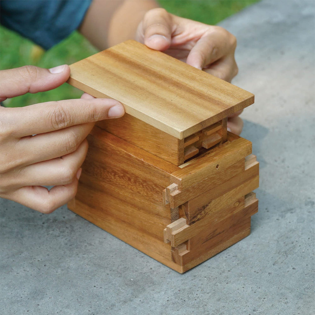 Jigsaw Safe Box- Secret Box Brain Teaser Wooden Puzzle Boxes with Hidden Compartments. Ideal Mystery Box, Money Box, Jewelry Box, 3D Puzzle Lock Box, Gift Card, and Money Puzzle Box