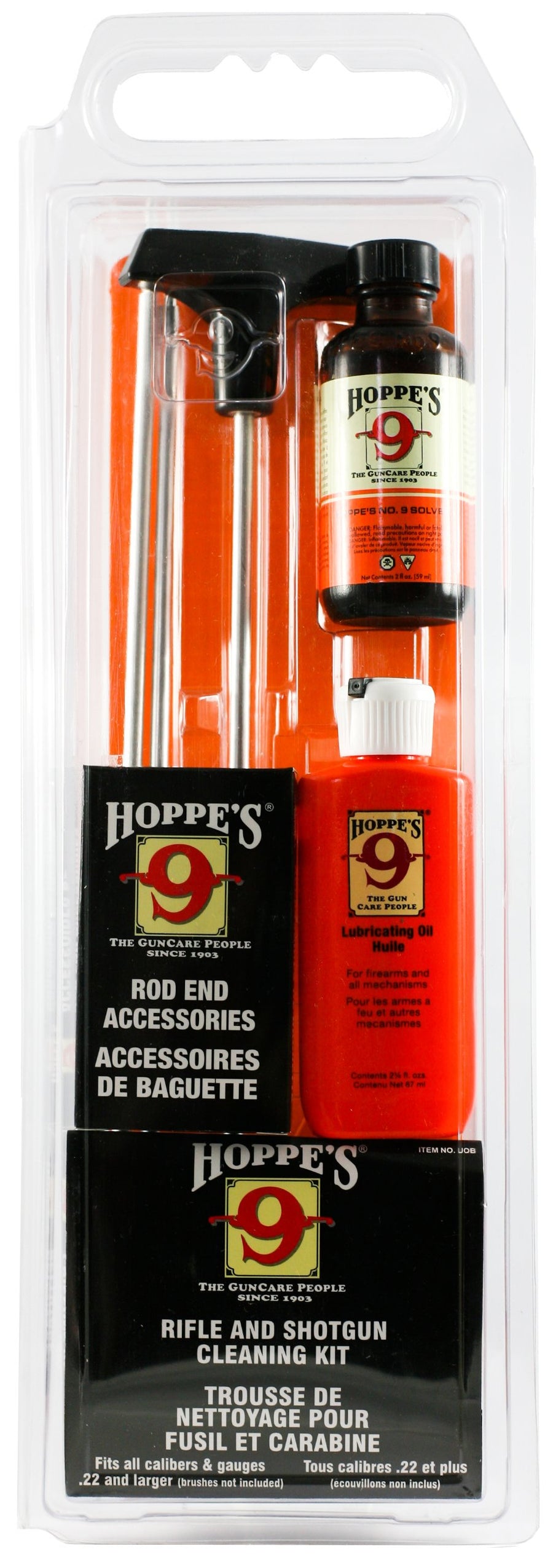Hoppe's No. 9 Cleaning Kit with Aluminum Rod, Unive