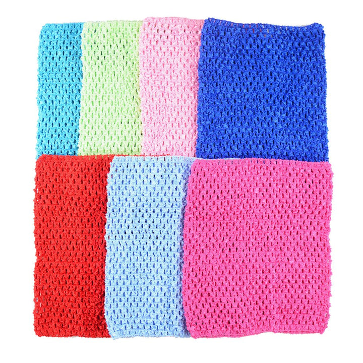 Pack of 7 9 Inch Handmade Baby Girl Silk Crochet Tutu Tube Top Chest Wrap for Toddler Infants(AID04-B)