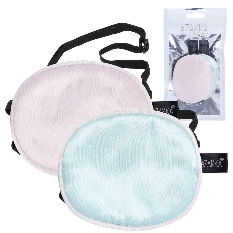 eZAKKA Silk Eye Patch for Adults Kids, 2PCS Eyepatch fo