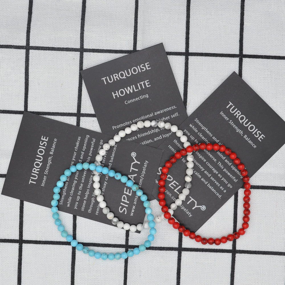 KIKILA 4mm Mini Gemstone Energy Bracelets Crushed Stone