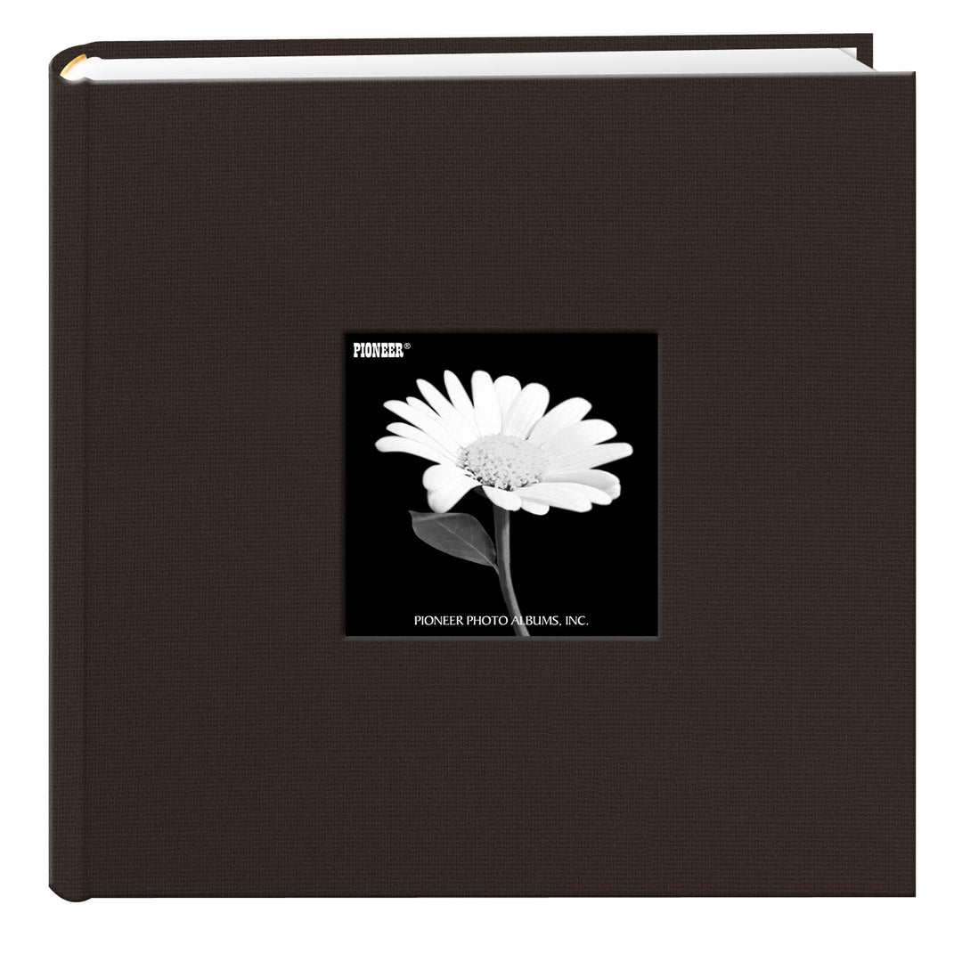 Fabric Frame Cover Photo Album 200 Pockets Hold 4x6 Photos, Chocolate Brown