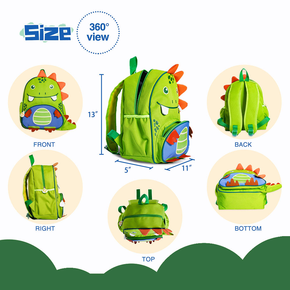 Dinosaur Backpack for Kids - Exercise Your Children's Imagination with our Creative Dinosaur Toddler Backpack, Bookbag or School bag for Girls & Boys in Preschool, Kindergarten & Elementary
