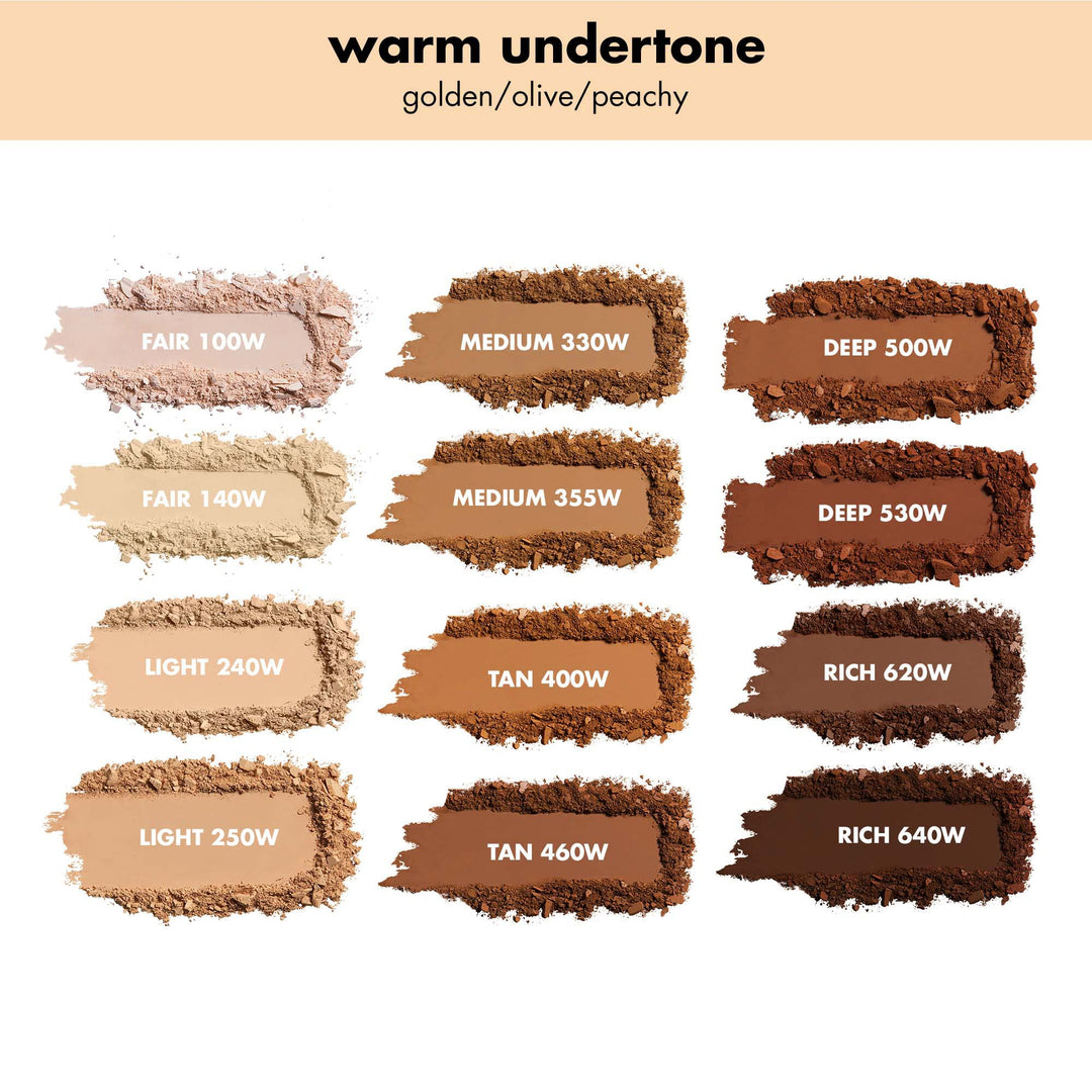 Camo Powder Foundation, Lightweight, Primer-Infused Buildable &amp; Long-Lasting Medium-to-Full Coverage Foundation, Medium 330 W