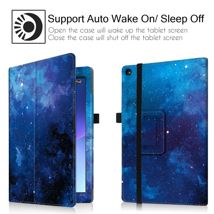 Folio Case Cover for 10.1 Fire HD 10 Tablet (Previous 9th / 7th / 5th Generation, 2019/2017 /2015 Release) (BlueSky)