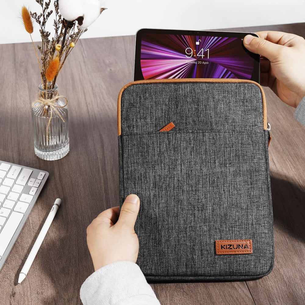 9.7-10 Inch Tablet Sleeve Water Resistant Laptop Bag for 9.7 10.5 11 iPad Pro/Apple 10.2 iPad/10 Surface Go/Huawei MediaPad M5 Pro/10.5 Samsung Galaxy Tab A S6/Lenovo Smart/Acer -Brown
