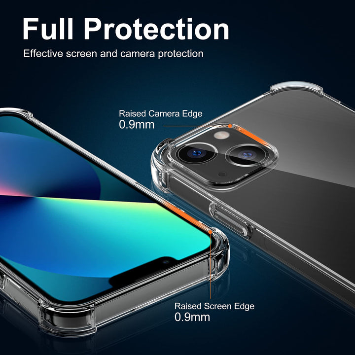 for iPhone 13 Clear Case Shockproof Phone Cover Protective Phone Case for iPhone 13, 6.1 inch
