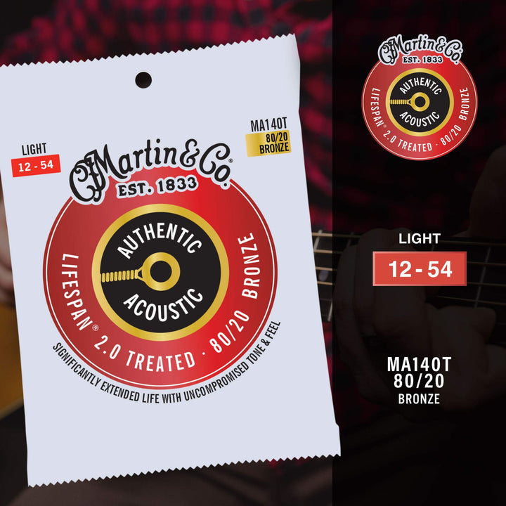 Martin Authentic Acoustic Guitar Strings, Lifespan 2.0 