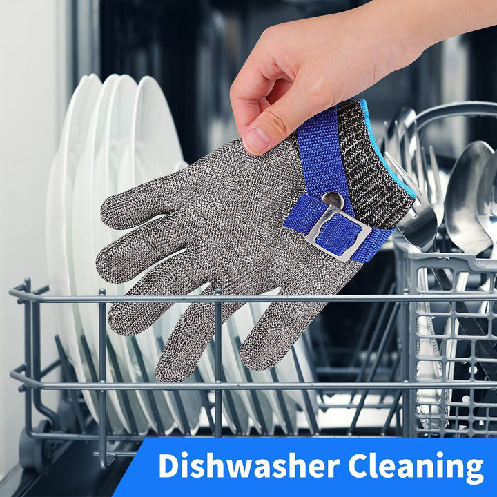Level 9 Cut Resistant Gloves,Safety Chef Cuts Gloves for Meat Cutting, Fish Fillet, Oyster Shucking,Carving, Anti-Cut Safety Butcher Gloves,M