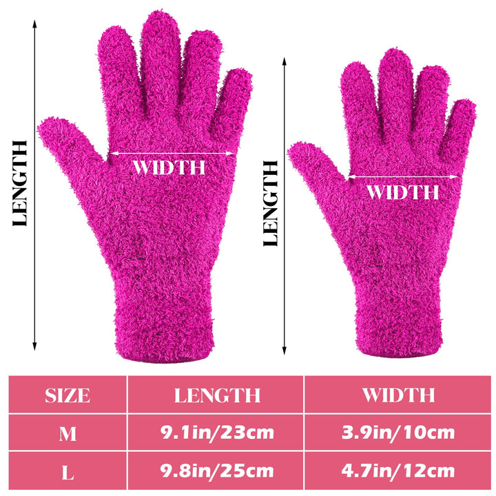 4 Pairs Microfiber Dusting Gloves Washable Reusable Cle