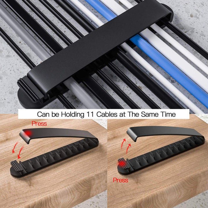 pzoz Cable Clips, 3 Pack Cord Organizer Charger Cable M