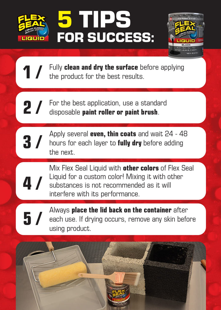 , 32 oz, Clear, Liquid Rubber Coating Sealant, Waterproof, Flexible, Breathable, and UV Resistant, Roof Repair, Basements, RV, Campers, Trailers, Marine, EPDM, Masonry