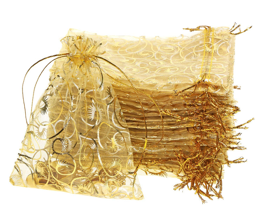 Shapenty 50PCS Organza Gift Bags Wedding Favor Candy Bu