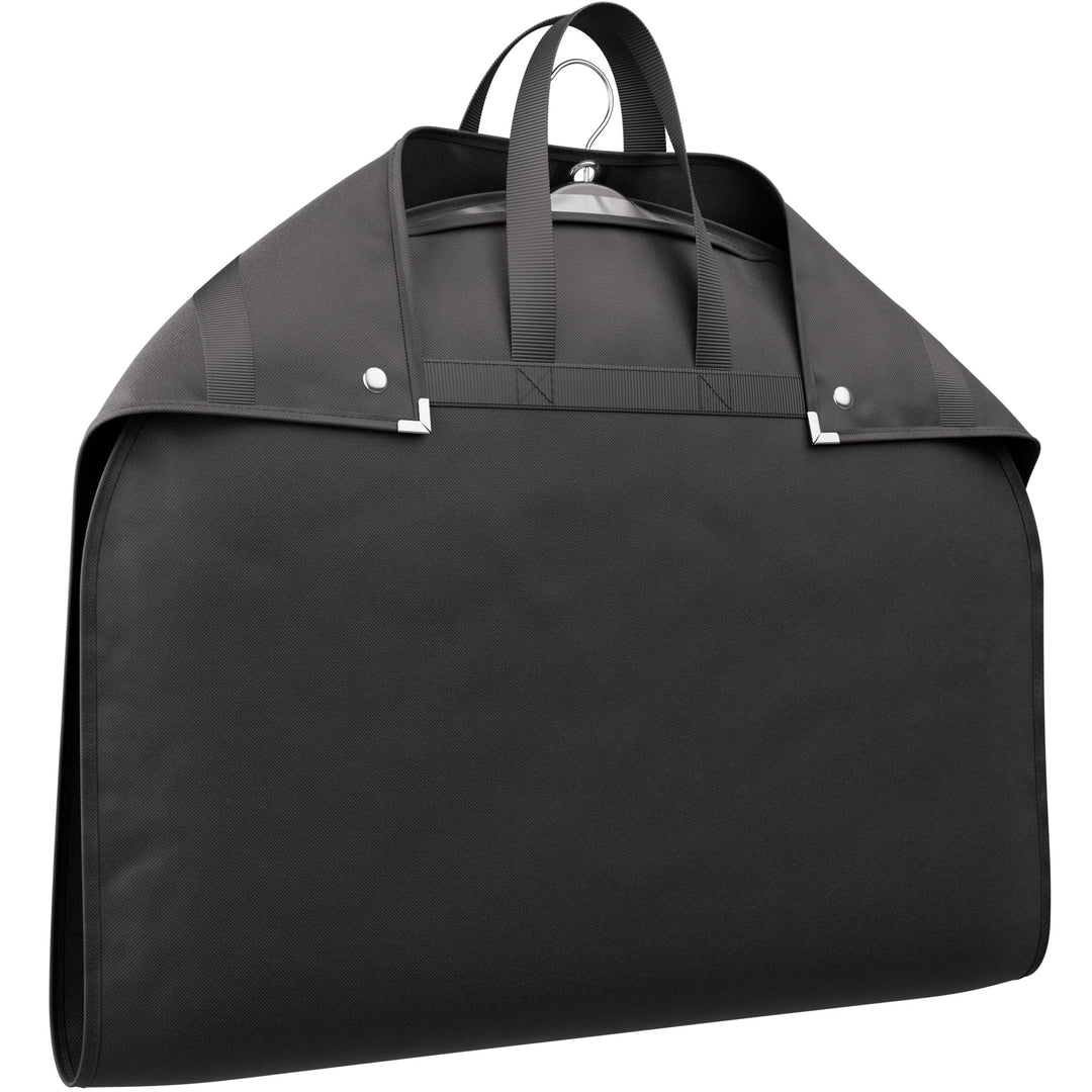 40inch Hanging Suit Garment Bag Travel Carrier Clothes Cover with Handles, Acid Free Breathable Dust Proof Material (1 Pack, Black)