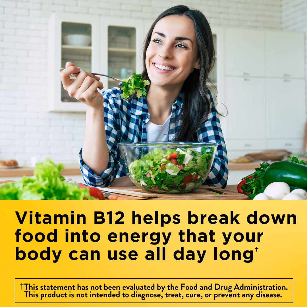 Nature Made Vitamin B12 500 mcg, Dietary Supplement for Energy Metabolism Support, 100 Tablets, 100 Day Supply