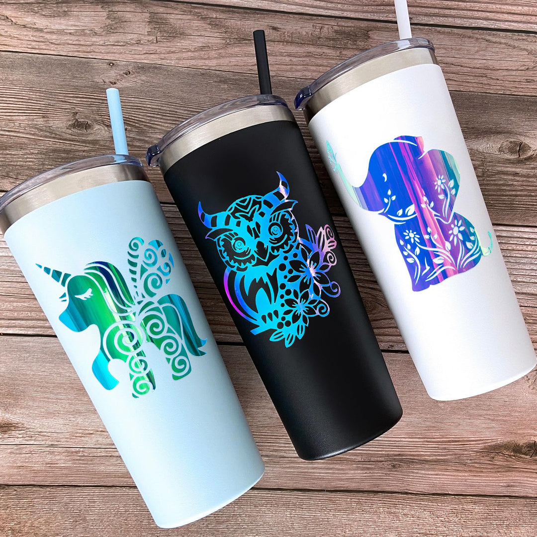 Vista Blue Holographic Opal Vinyl - 12 Inch X 6 Feet Blue Vinyl Permanent for Home Decoration, Opal Hyacinth Blue