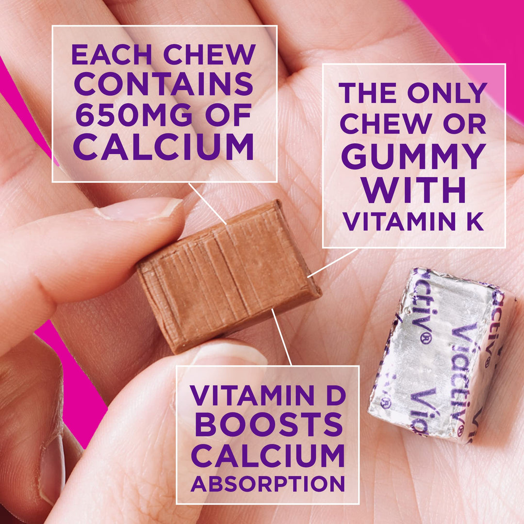 Viactiv Calcium +Vitamin D3 Supplement Soft Chews, Milk