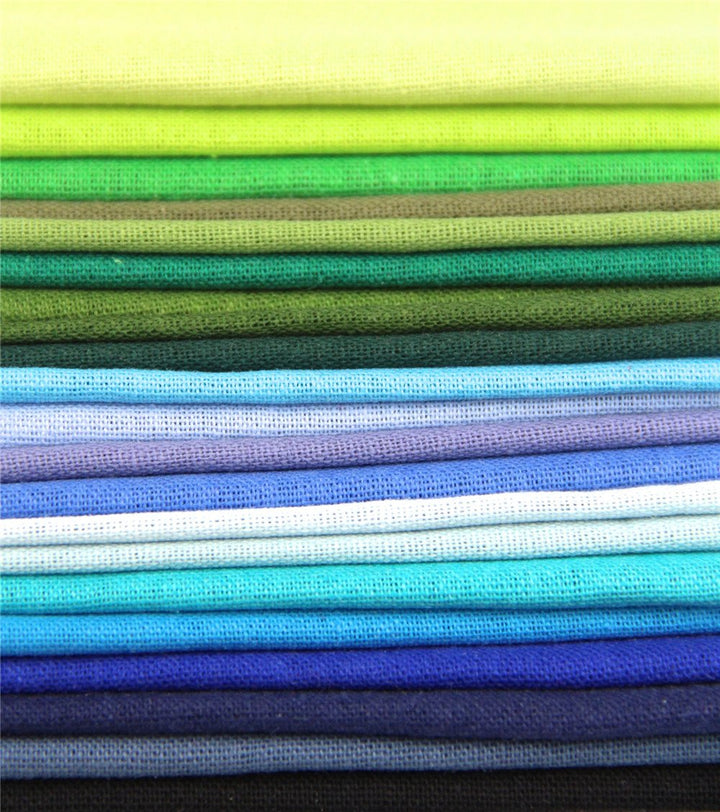 50 Different Color Pieces Linen Fabric Solid Color Bundle Patchwork Squares Of 1010cm