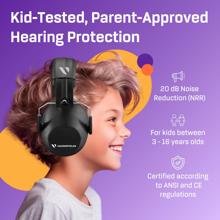 Kids Ear Protection, Noise Canceling Headphones Kids, Age 3-16, 26dB Noise Reduction, Ear Muffs for Kids, Kids Noise Cancelling Headphones, Earmuffs for Autism, Boys, Girls, Toddlers