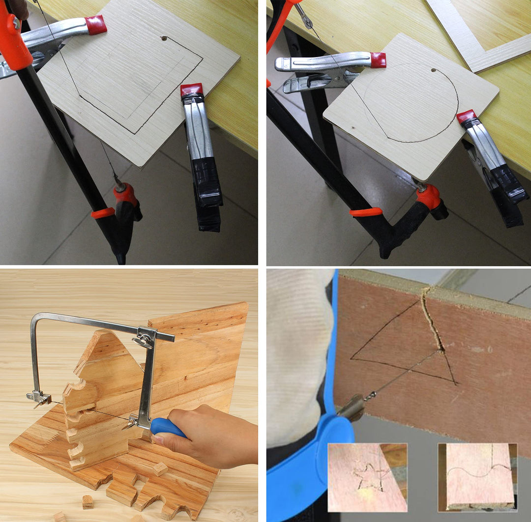 20 Pcs 12 Spiral Teeth High Carbon Steel Wire Hand Hacksaw Blades, Suitable for Cutting Wood and Plastic Special Shapes, Steel Wire Diameter 0.04