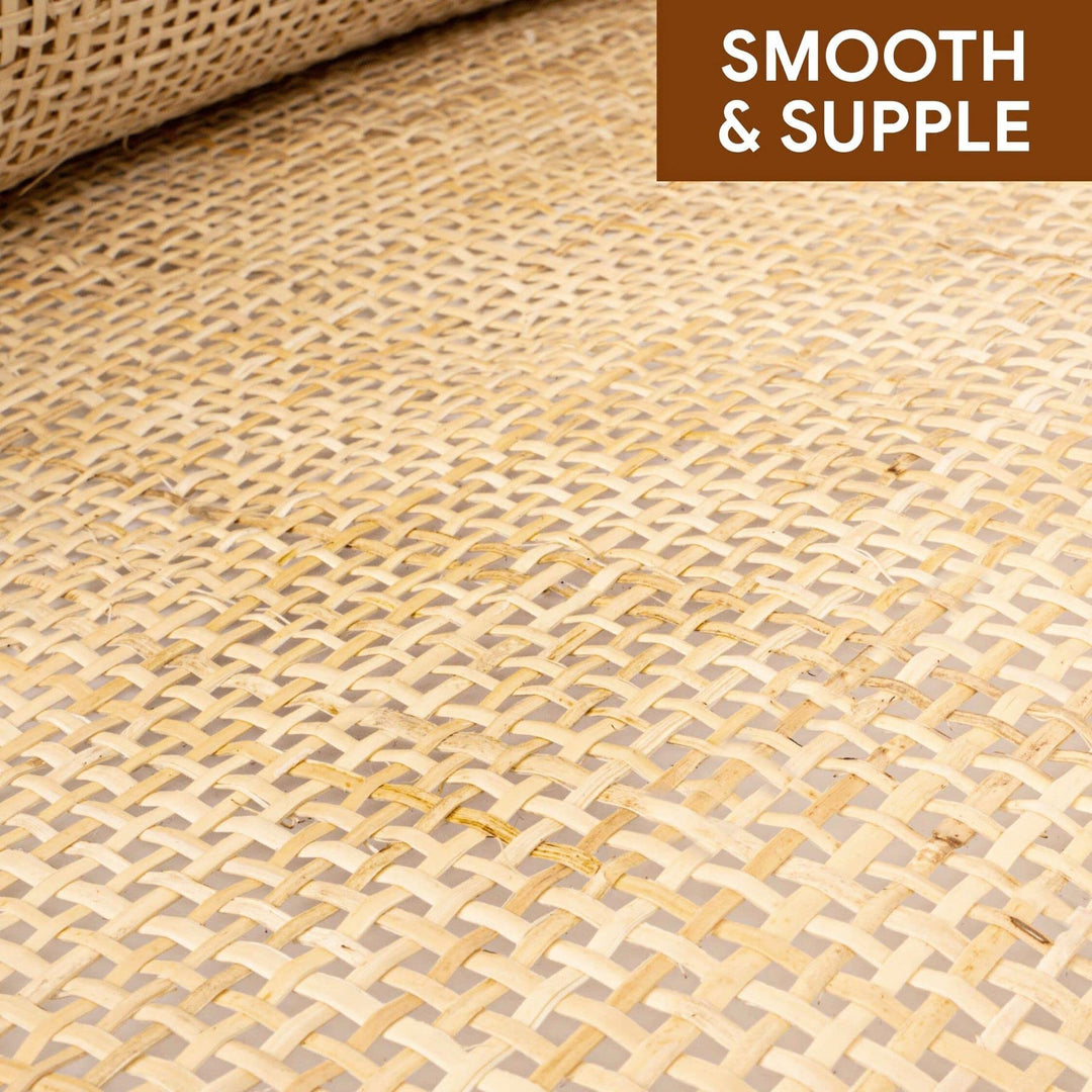 24 Width Square Rattan Cane Webbing Roll 5 Feet for Caning Projects Fine Radio Net Mesh Pre Woven Open Mesh Cane Webbing Sheet Natural Rattan Cane Webbing Roll Cabinet Chair (5 Feet)
