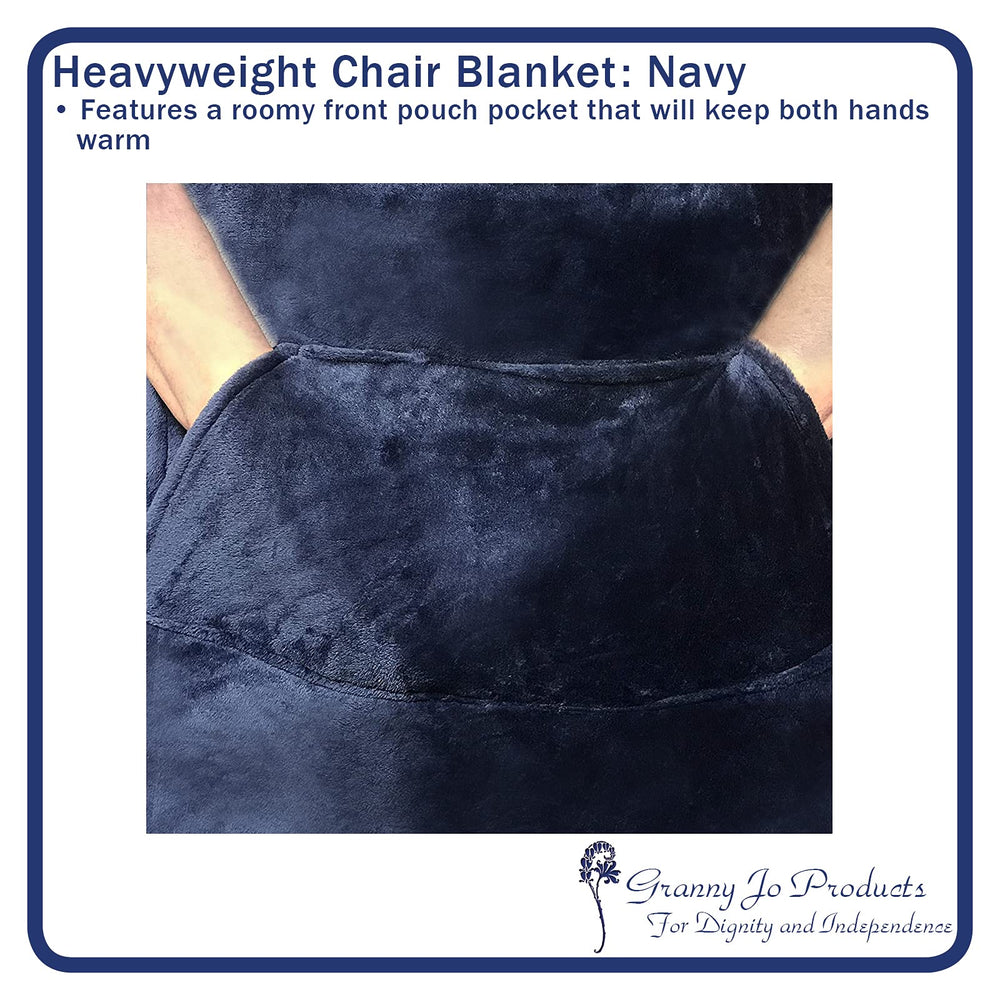 Granny Jo Products Heavyweight Wheelchair Blanket, Navy