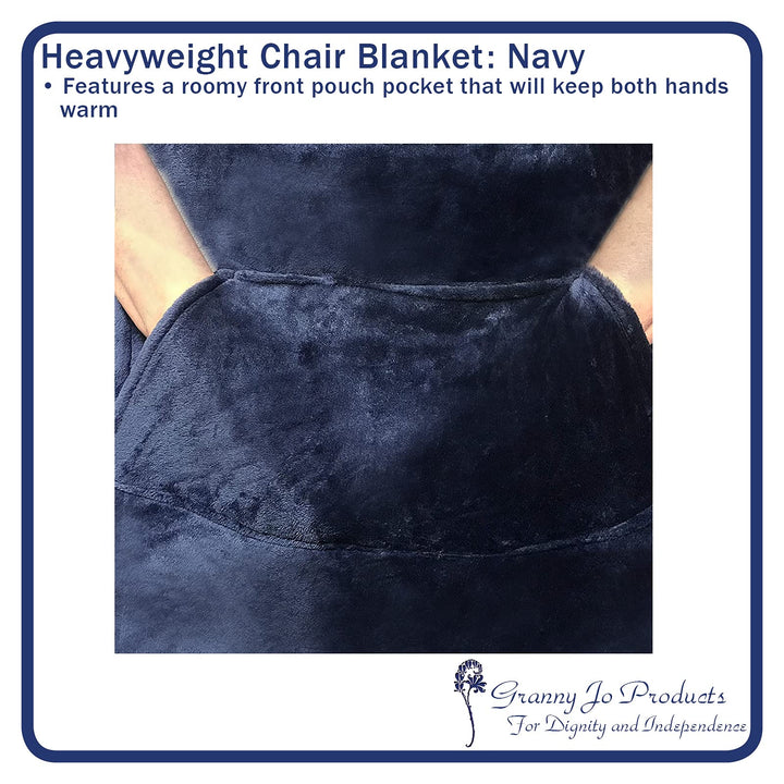 Granny Jo Products Heavyweight Wheelchair Blanket, Navy