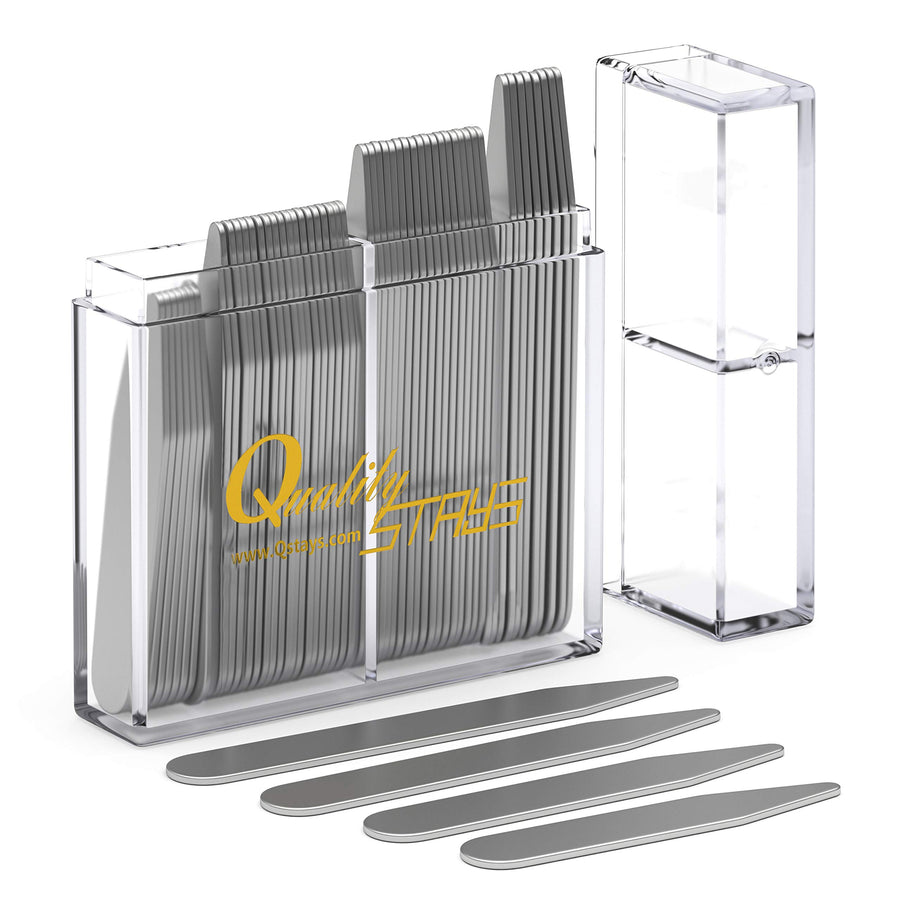 52 Metal Collar Stay in a Divided Box (Mixed Sizes)
