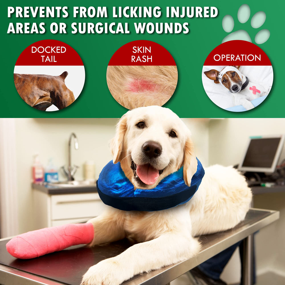 Soft Dog Cone Alternative, Comfy Dog Cones for Medium Dogs & Small, Inflatable Dog Collars for After Surgery, Neck Dog Donut Collar, Medium Dog Recovery Collar for Dogs, Elizabethan Collar for Dogs