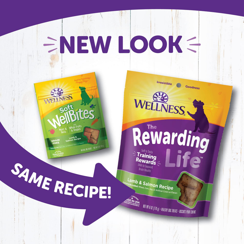 Rewarding Life Dog Treats, Natural, Training Treat, Grain Free, Soft Lamb & Salmon (6 Ounce bag)