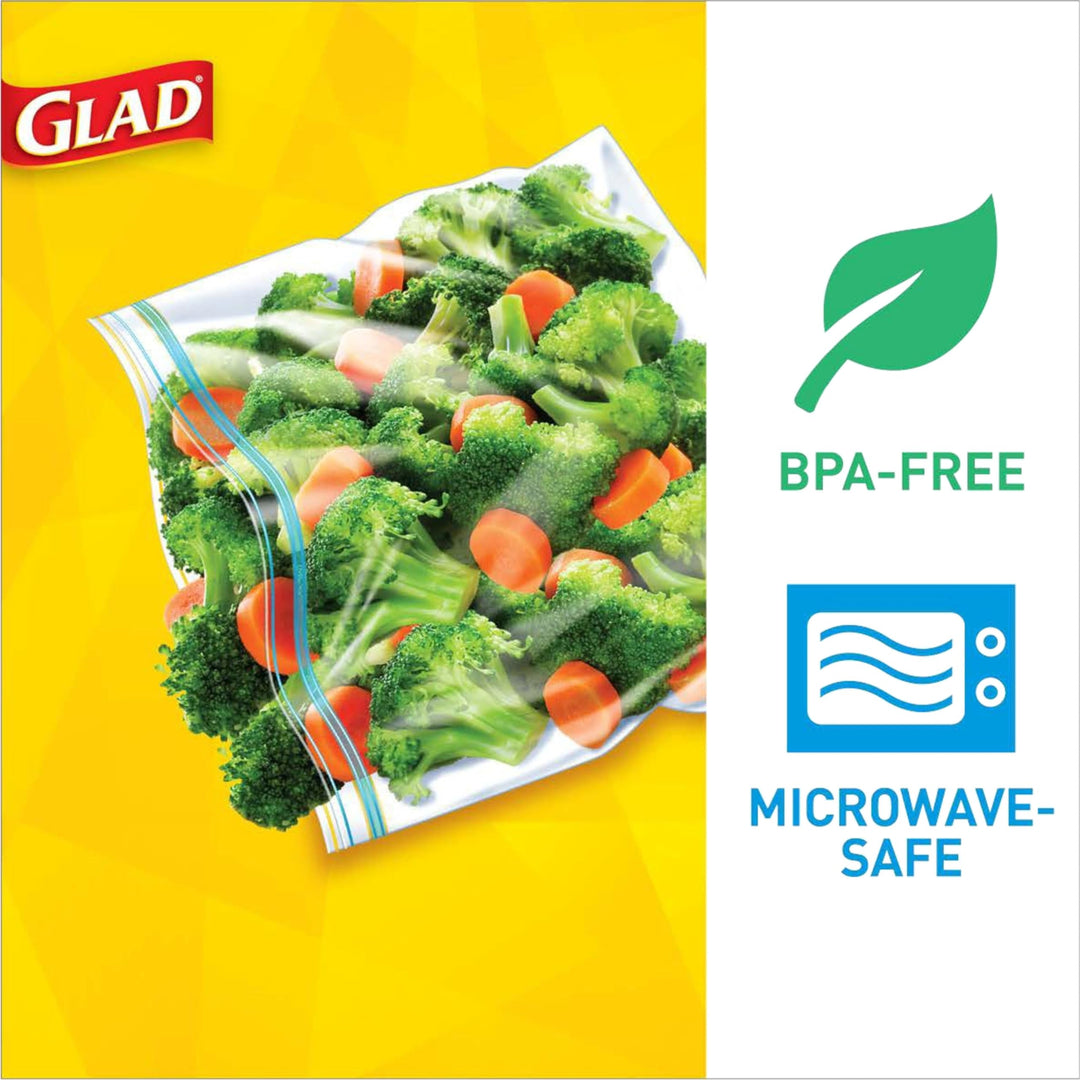 Glad Zipper Food Storage Plastic Bags - Sandwich - 100 