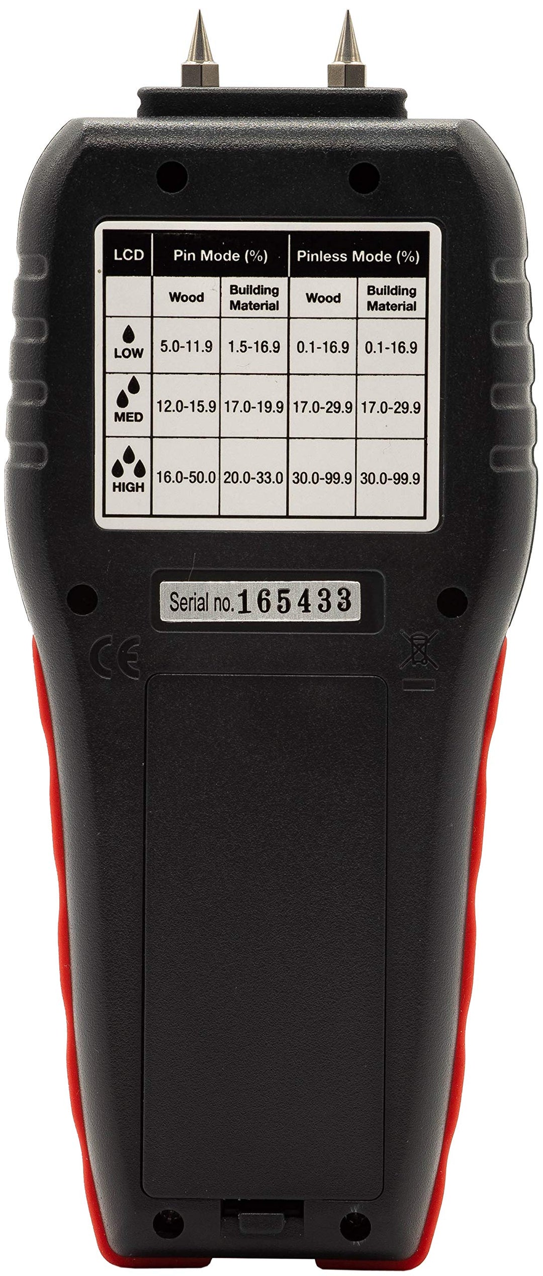 Pin/Pinless Non-Invasive Moisture Meter for Wood and Building Materials with Audible Indicator (MS150)