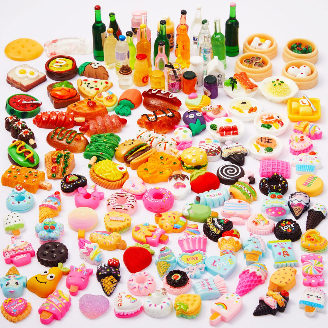150 Pieces Miniature Food Dollhouse Miniature Food Drin