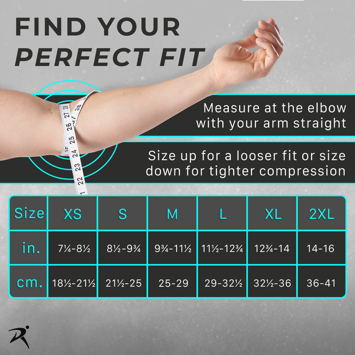 Elbow Support Sleeve for Men and Women (Single Sleeve) (Small) [S] - Support for Tennis Elbow, Golfers Elbow, Weightlifting, Tendonitis, Joint Pain Relief, Arthritis