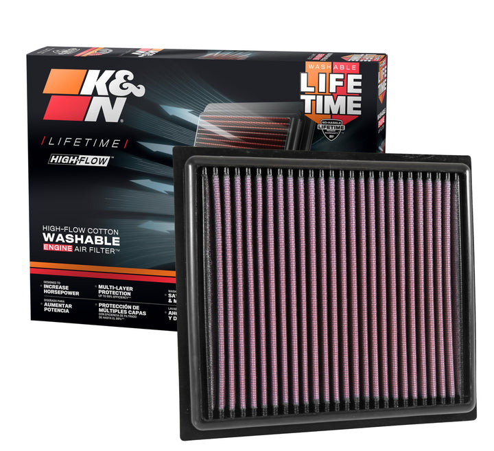 K&amp;N Engine Air Filter: Reusable, Clean Every 75