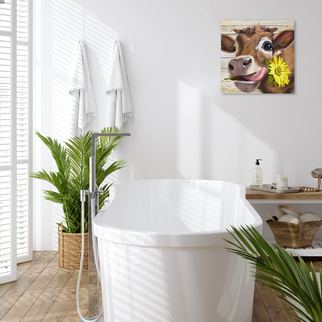 Cow Pictures Wall Decor Country Farmhouse Canvas Wall A