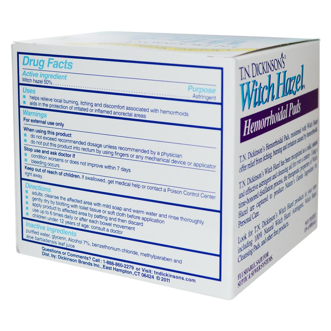 Dickinson&#39;s Brands Hemorrhoidal Pads - 100 Pads