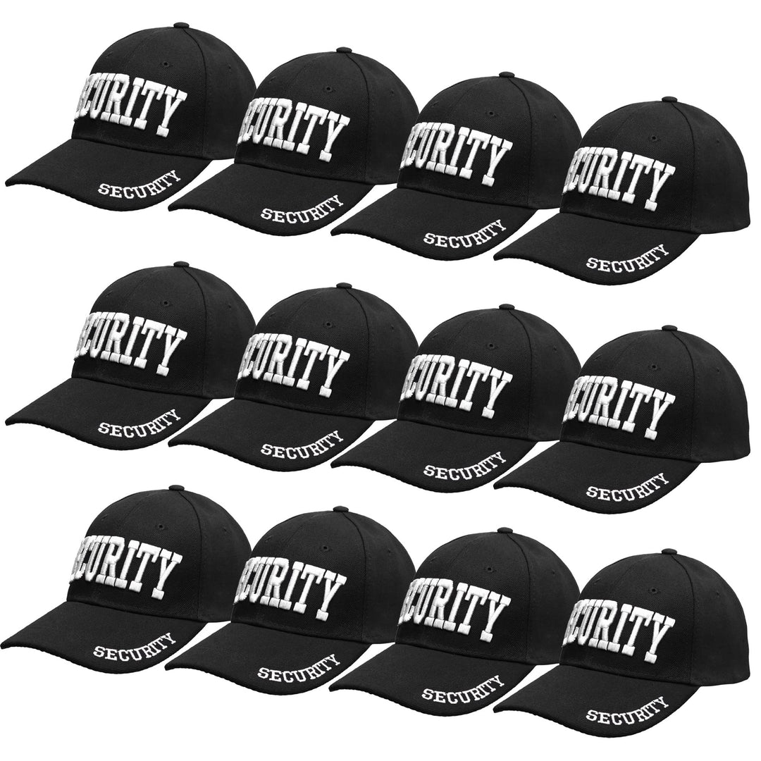 Wholesale 12-Pack Security Hat Baseball Cap - Gold or W