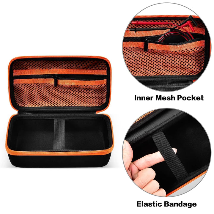 Hard Carrying Case for Klein Tools MM325/Fluke 117 115 116 114 113/MM400/MM420, Digital Multimeters Storage Organizer Bag for Multi Testers Kit Accessories&amp;Cables, Case Only