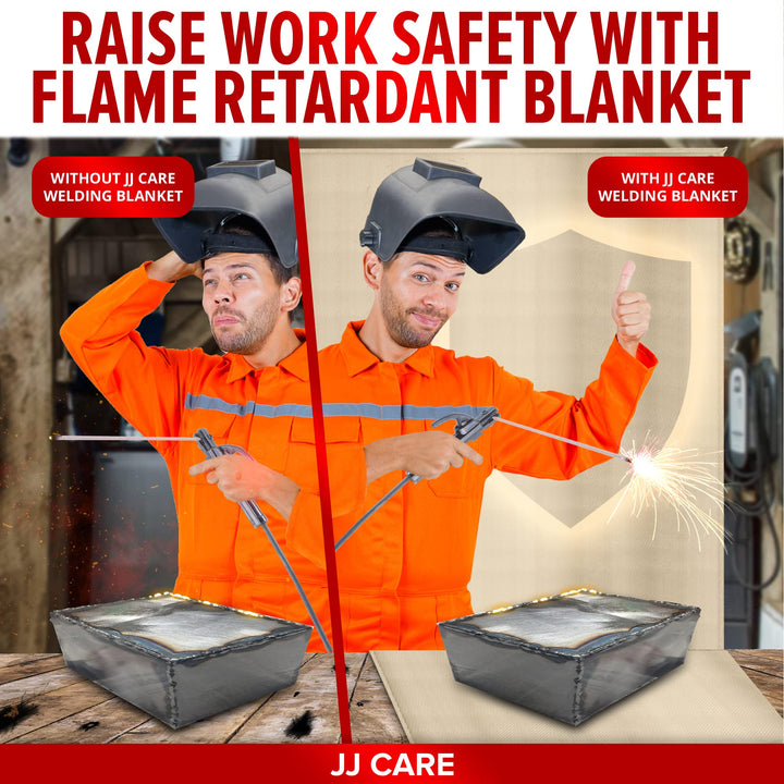 JJ CARE Welding Blanket - 1 Pack 4ft x 6ft Welding Mat 