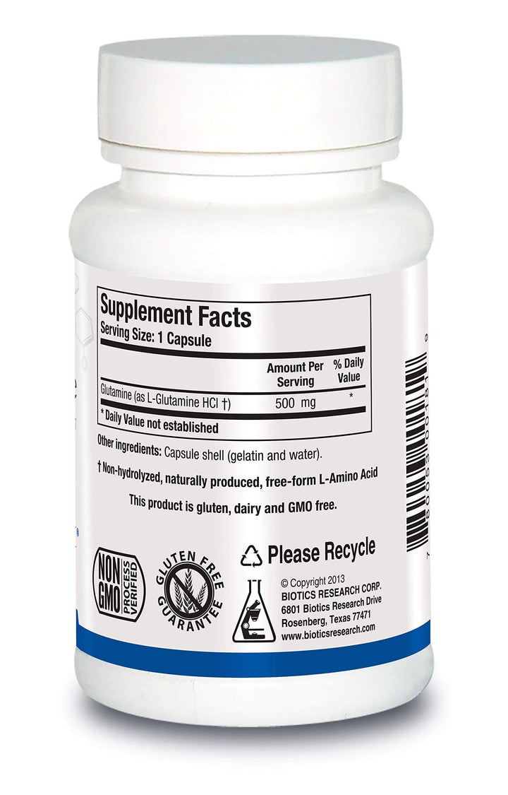L Glutamine, Gastrointestinal Health, Gut Lining Support, Optimal Muscle Support, Lean Muscle, Antioxidant Activity, Free Form Amino Acid. 180 Capsules